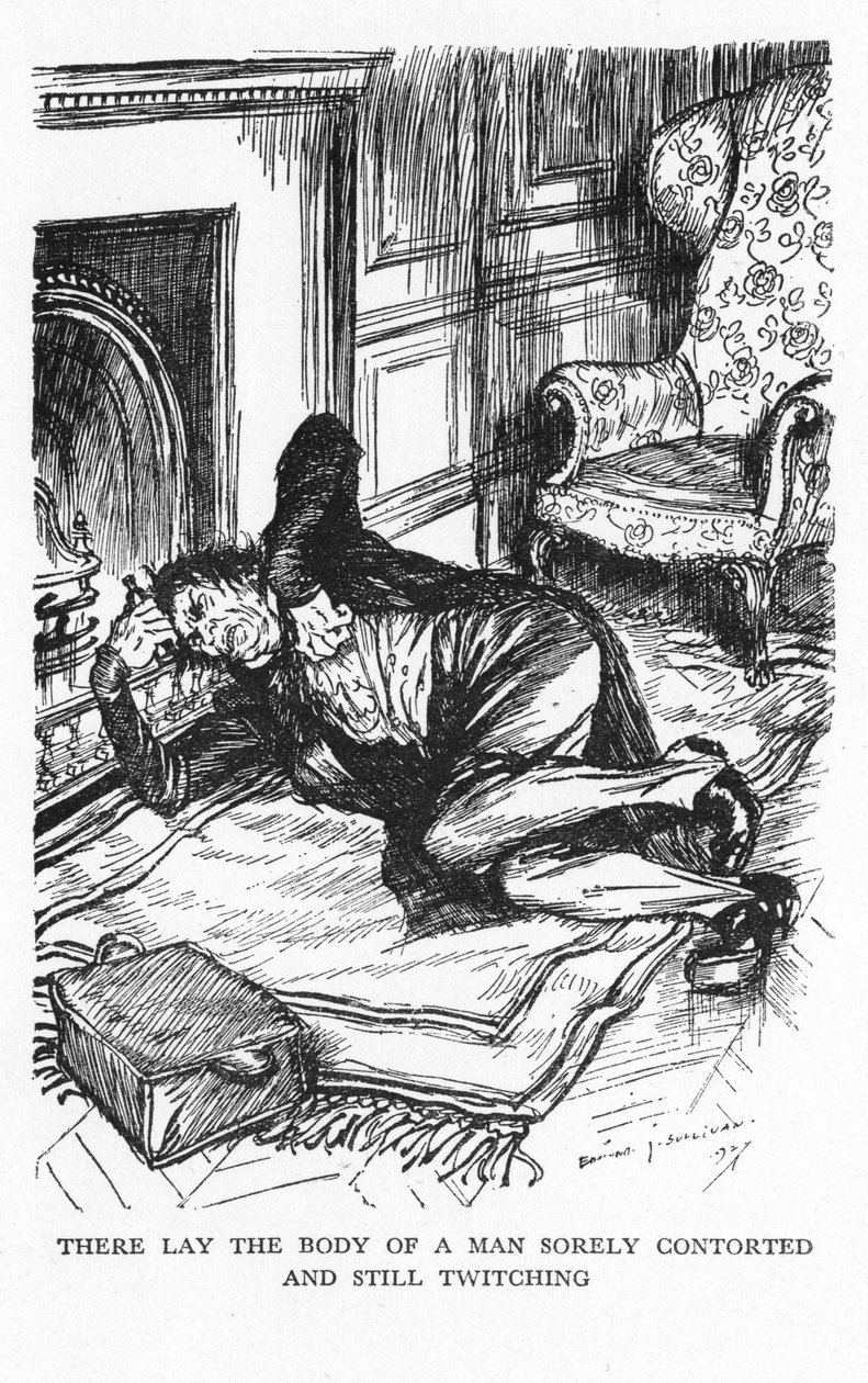 Scene from The Strange Case of Dr Jekyll and Mr Hyde by Robert Louis Stevenson by Edmund Joseph Sullivan