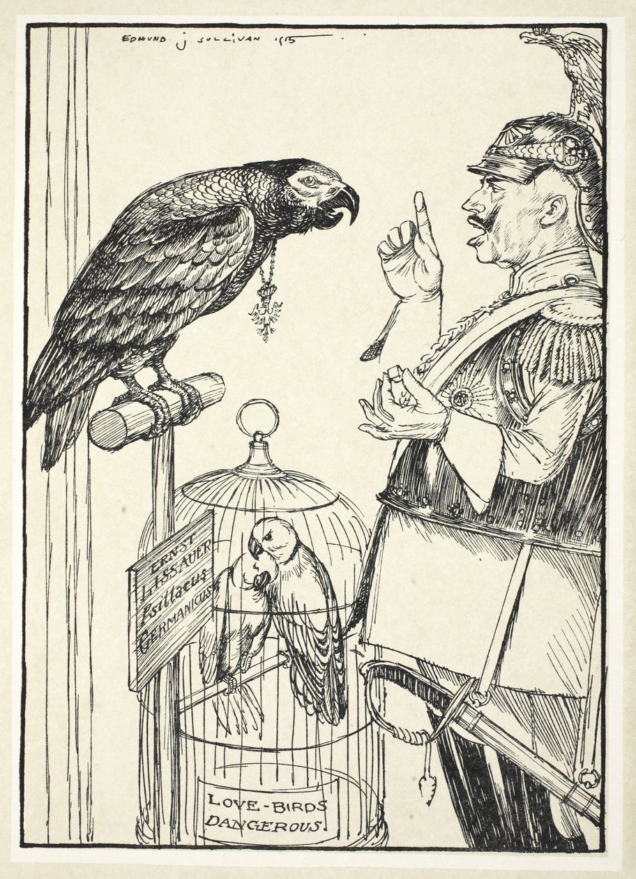 The Hymn of Hate (A little bit of sugar for the bird), illustration from The Kaiser
