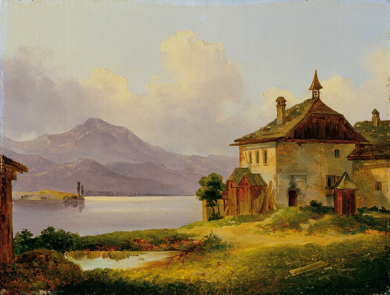 House by the Lake in Salzkammergut by Edmund Mahlknecht
