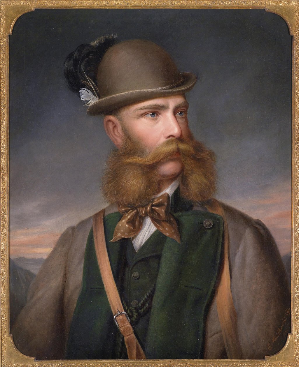 Portrait of Franz Joseph I of Austria in Hunting Dress, 1877 by Edmund Mahlknecht