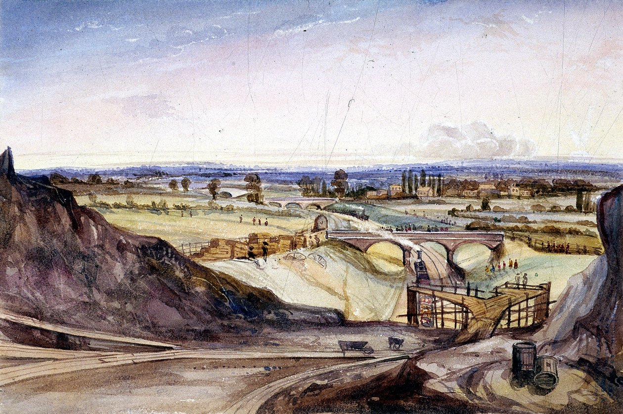 General view of Hampstead, London, 1837 by Edmund Marks