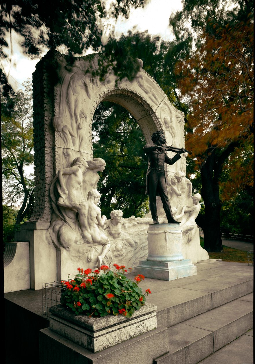 Monument in Tribute to Johann Strauss II (1825-1899). Sculpture by Edmund von Hellmer (1921). Vienna, Stadtpark, Austria by Edmund Ritter von Hellmer