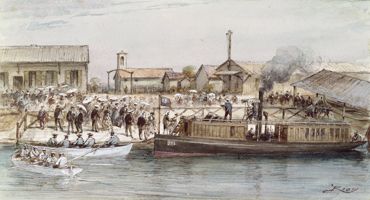 The Inauguration of the Suez Canal by the Empress Eugenie, 17th November 1869 by Edouard Riou