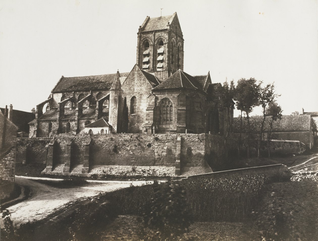 Church at Auvers by Édouard Baldus