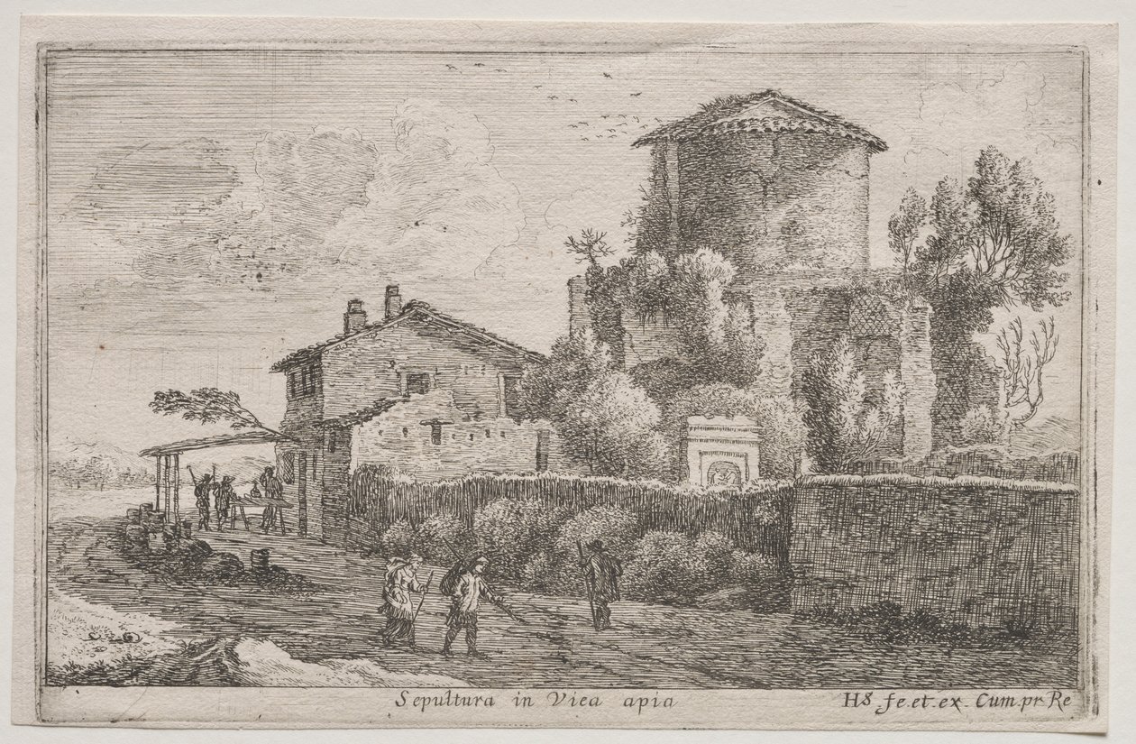Diverse Views in and around Rome: Tomb along the Appian Way by Édouard Baldus