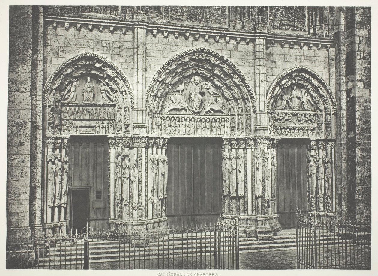 Main Portal, Chartres Cathedral by Édouard Baldus