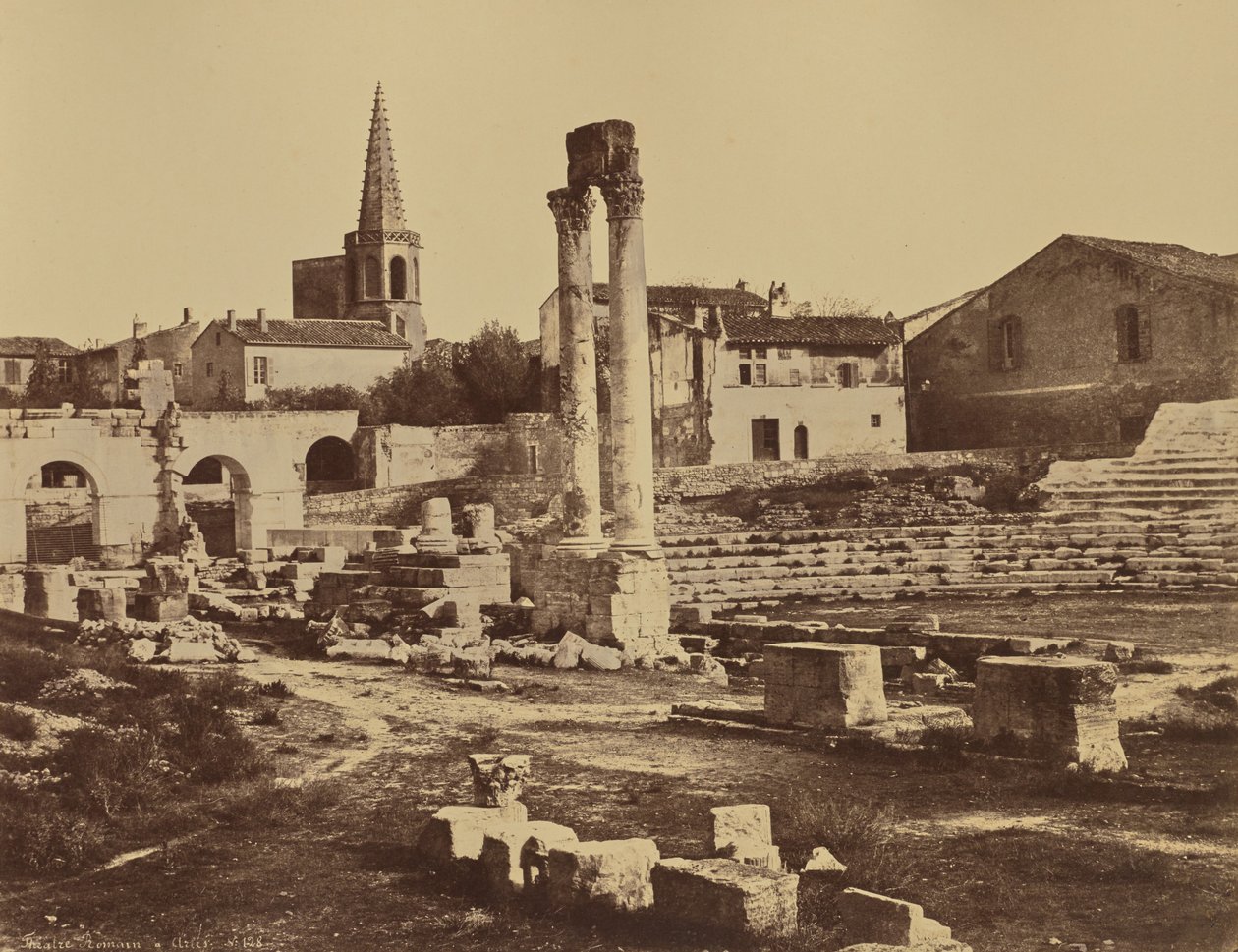 Roman Theatre at Arles by Édouard Baldus
