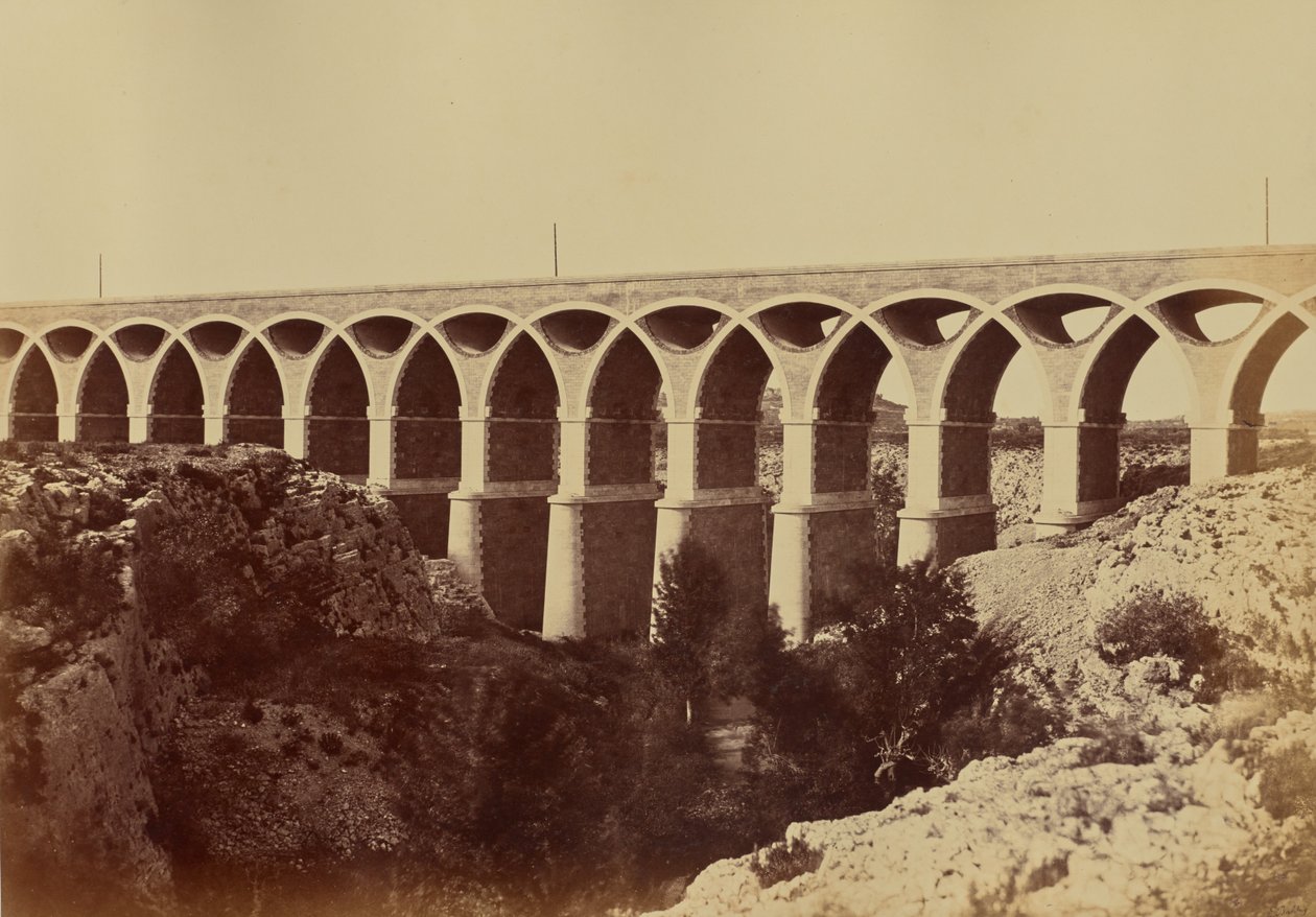 Viaduct of St Chamas by Édouard Baldus