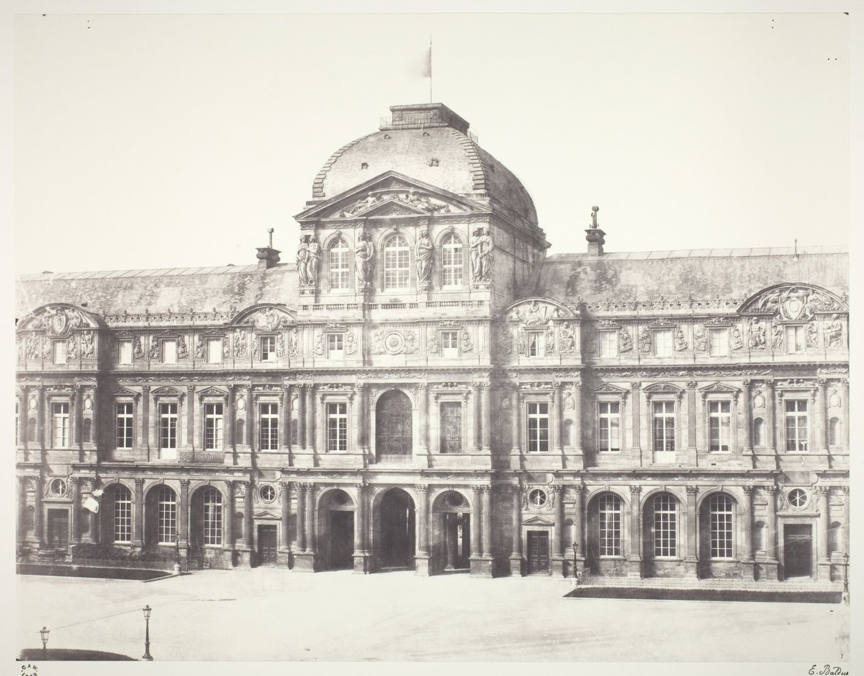 The Louvre: Pavillion of the Clock by Edouard Denis Baldus