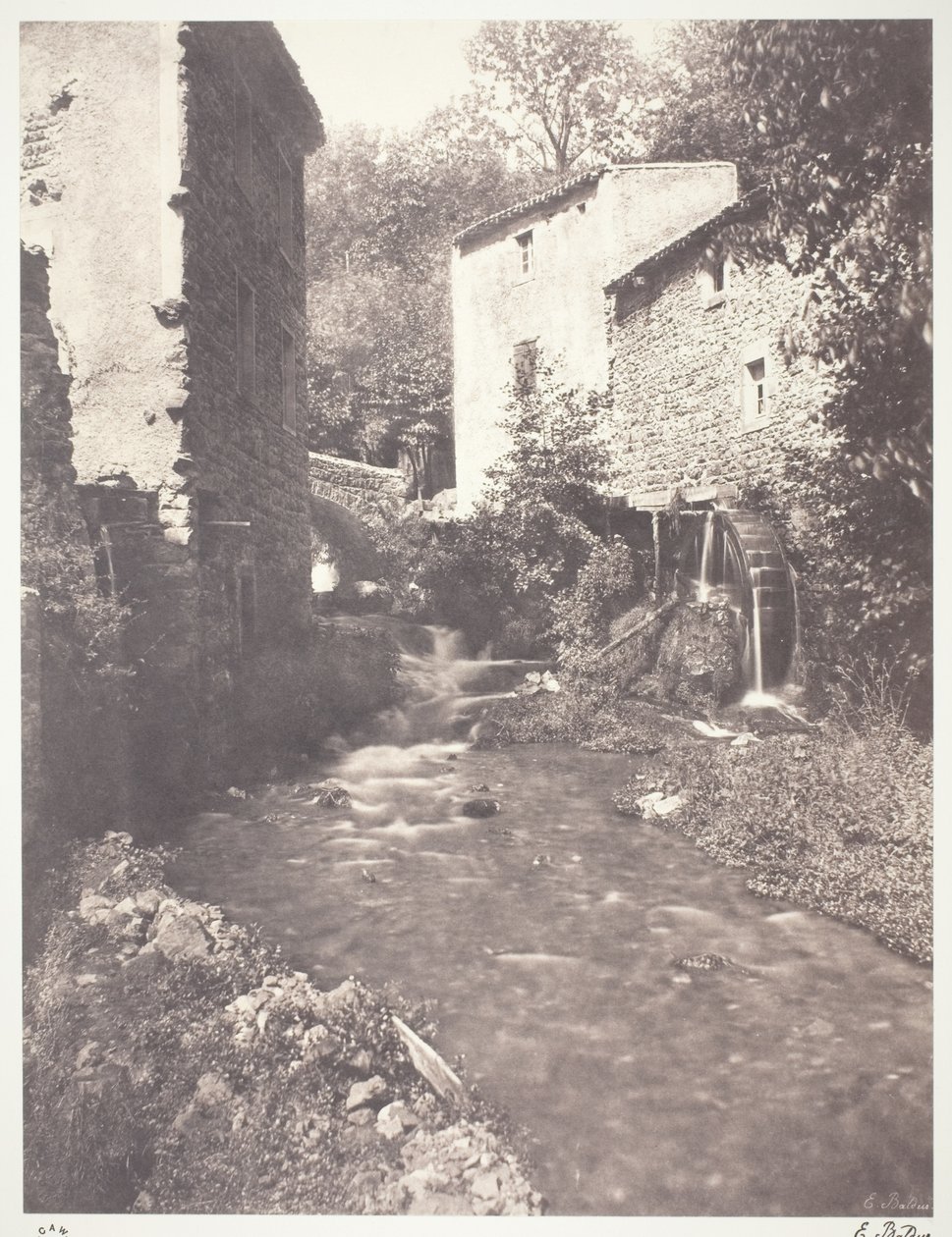 Watermills in Auvergne by Edouard Denis Baldus