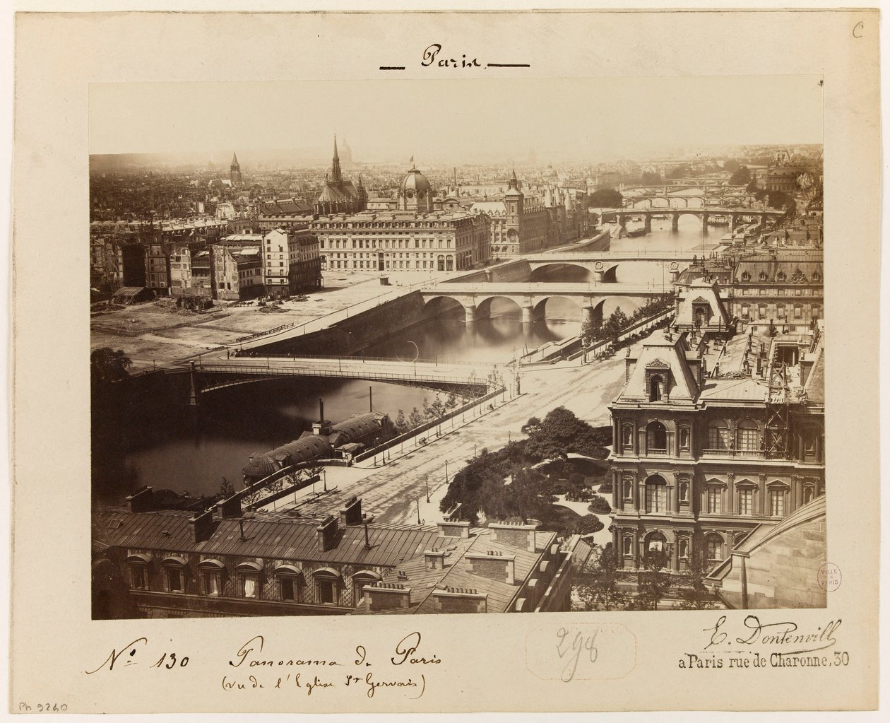 View of Paris, c.1865-1900 by Edouard Dontenville
