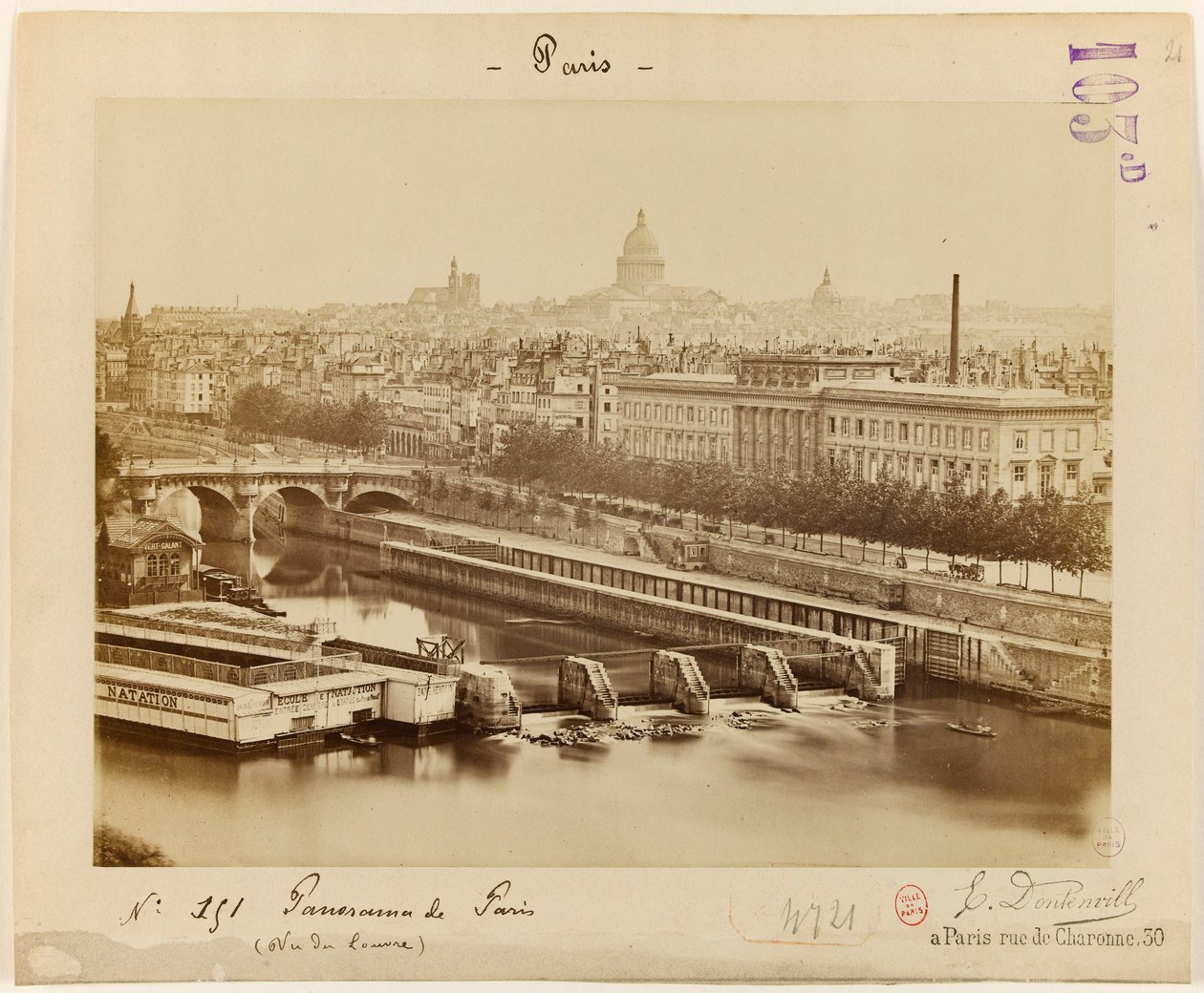 View of the Louvre, Paris, c.1865-1900 by Edouard Dontenville