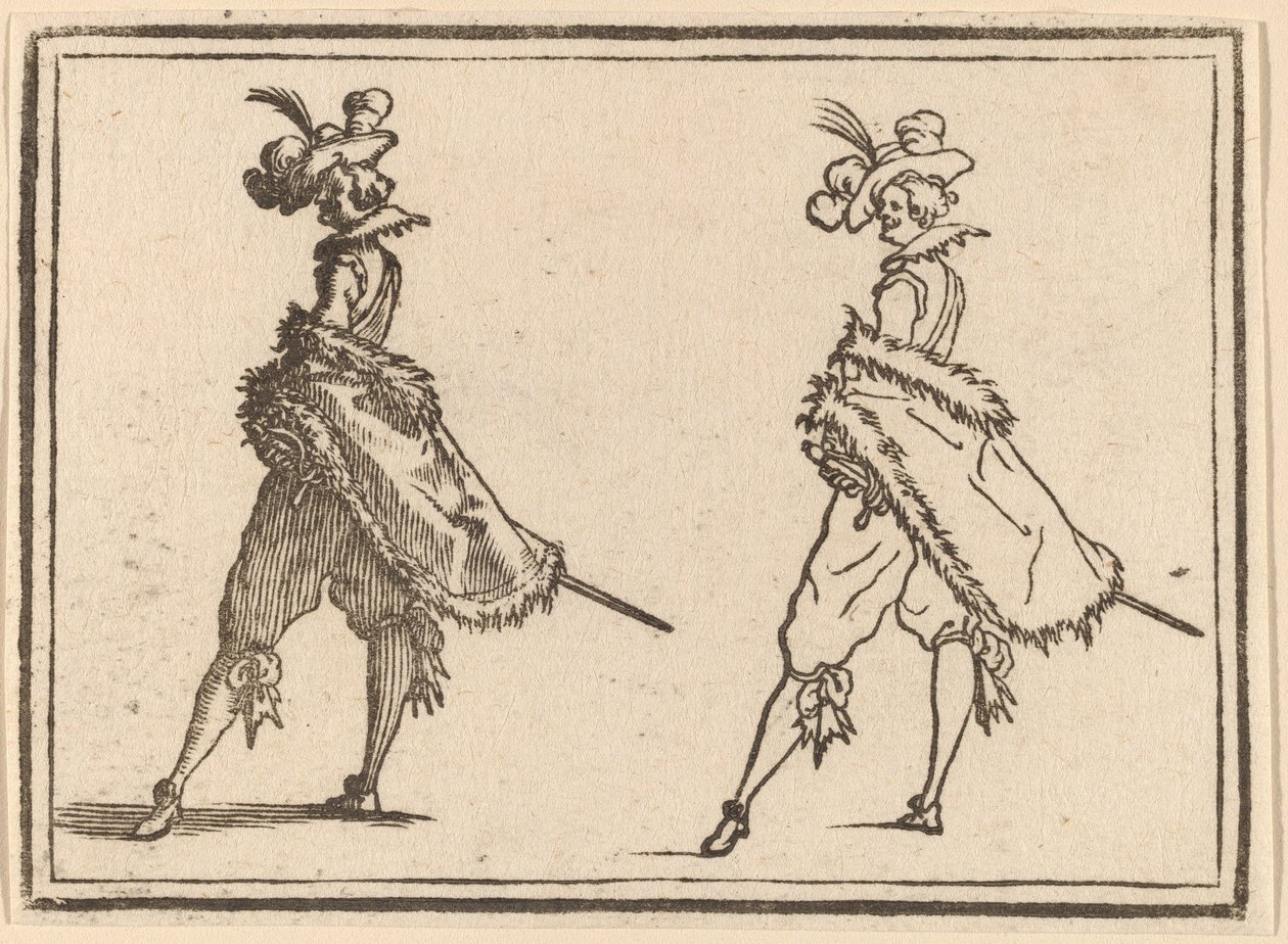Gentleman Viewed from the Side by Edouard Eckman after Jacques Callot