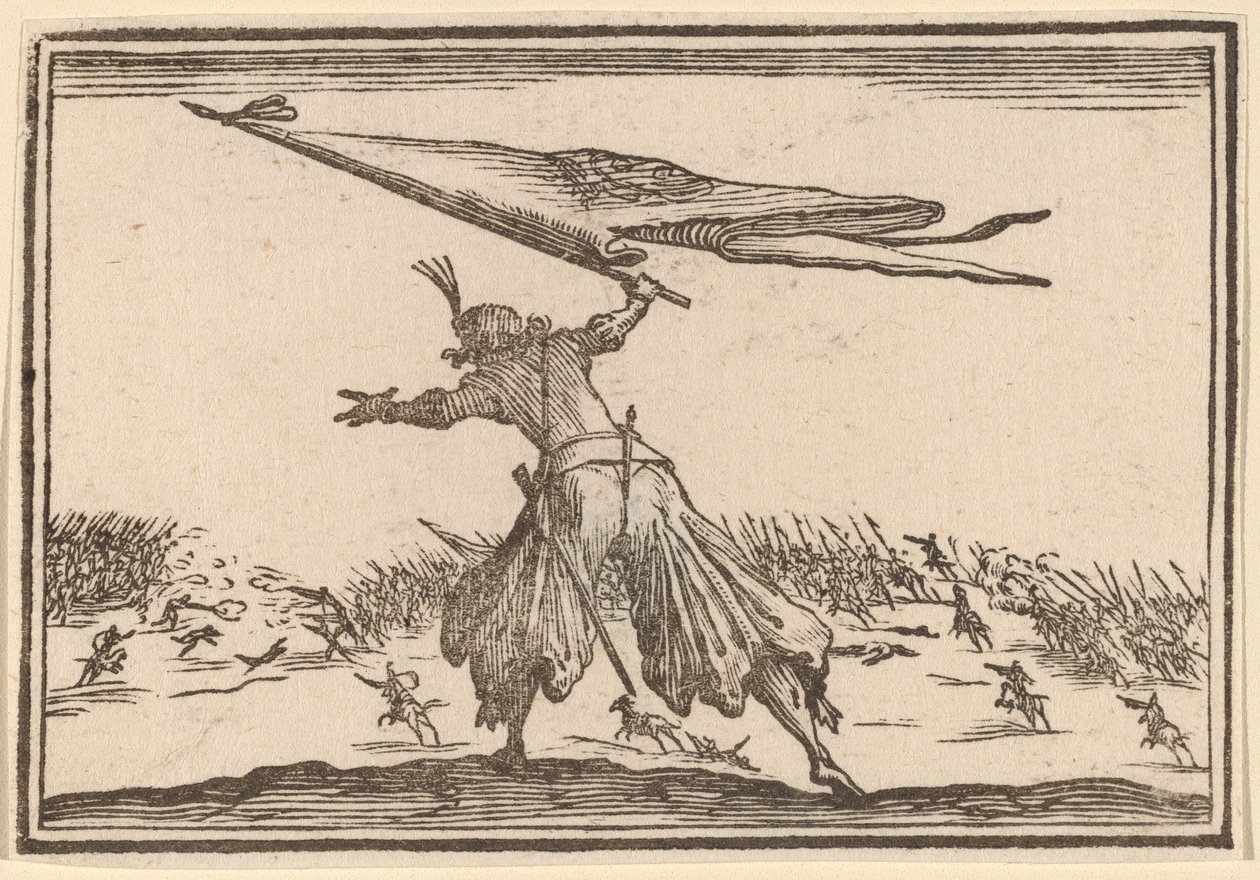 Standard Bearer by Edouard Eckman after Jacques Callot