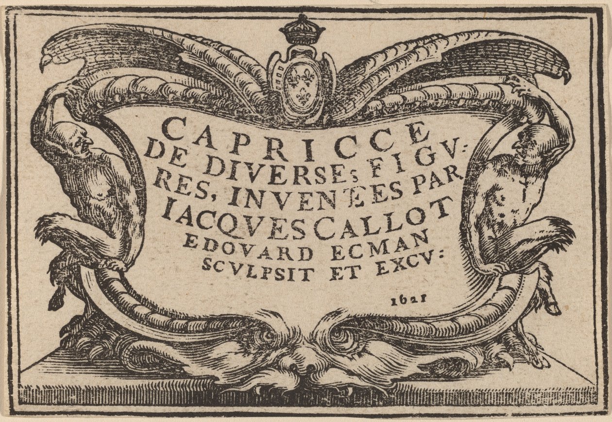 Title Page for "The Capricci" by Edouard Eckman after Jacques Callot