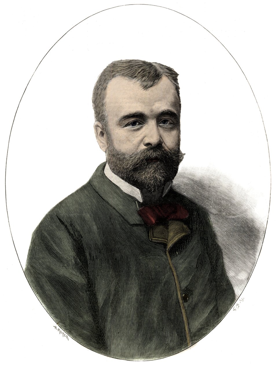 Portrait of Ernest Lavisse (1842-1922), French Historian and Academician (engraving by Navellier in 