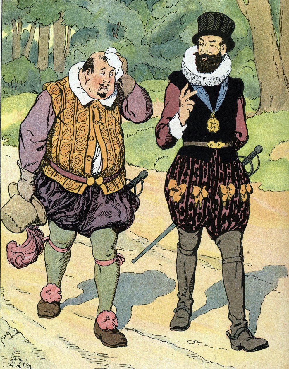 King Henry IV and Charles II Duke of Mayenne by Edouard Francois Zier