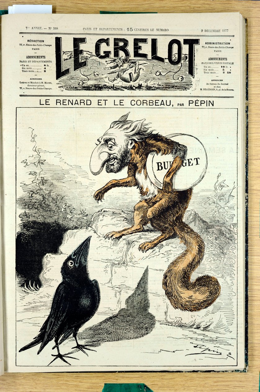 Cover of "The Grelot", Number 348, Satirical in Colors by Edouard Guillaumin Pepin