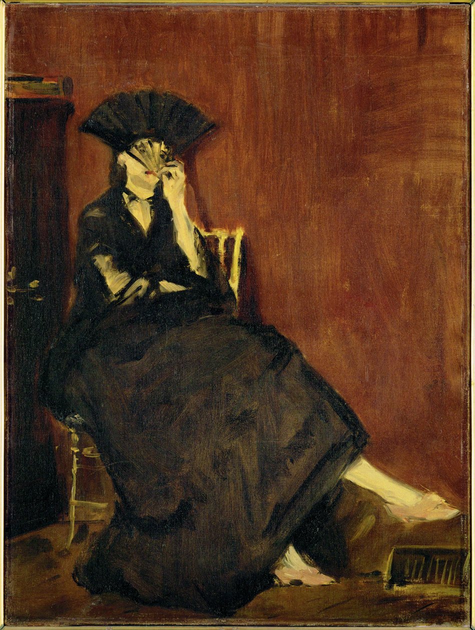 Berthe Morisot with a Fan by Edouard Manet
