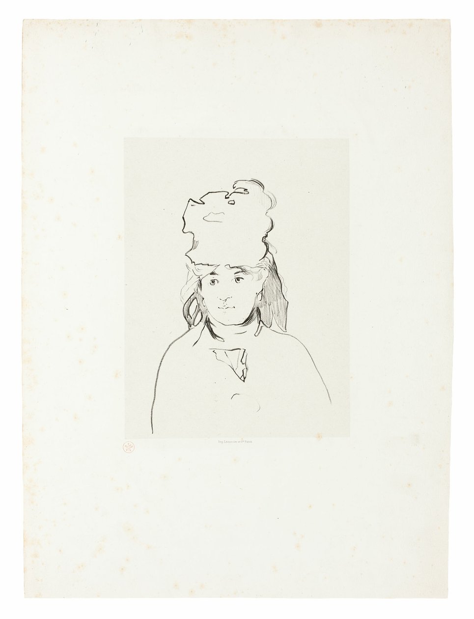 Berthe Morisot in Silhouette by Édouard Manet