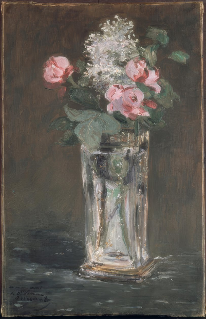 Flowers in a Crystal Vase by Édouard Manet