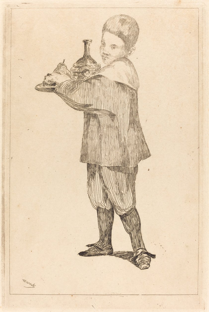 Child Holding a Tray by Édouard Manet