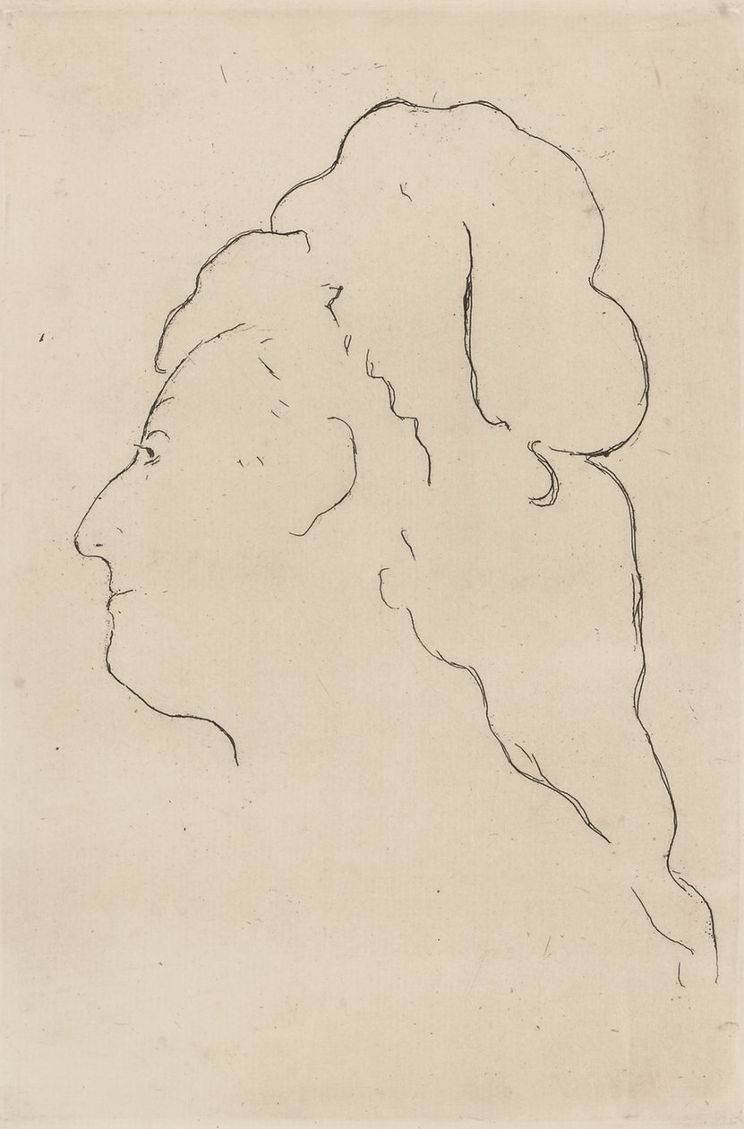 Eva Gonzales, Profile Turned to the Left by Édouard Manet