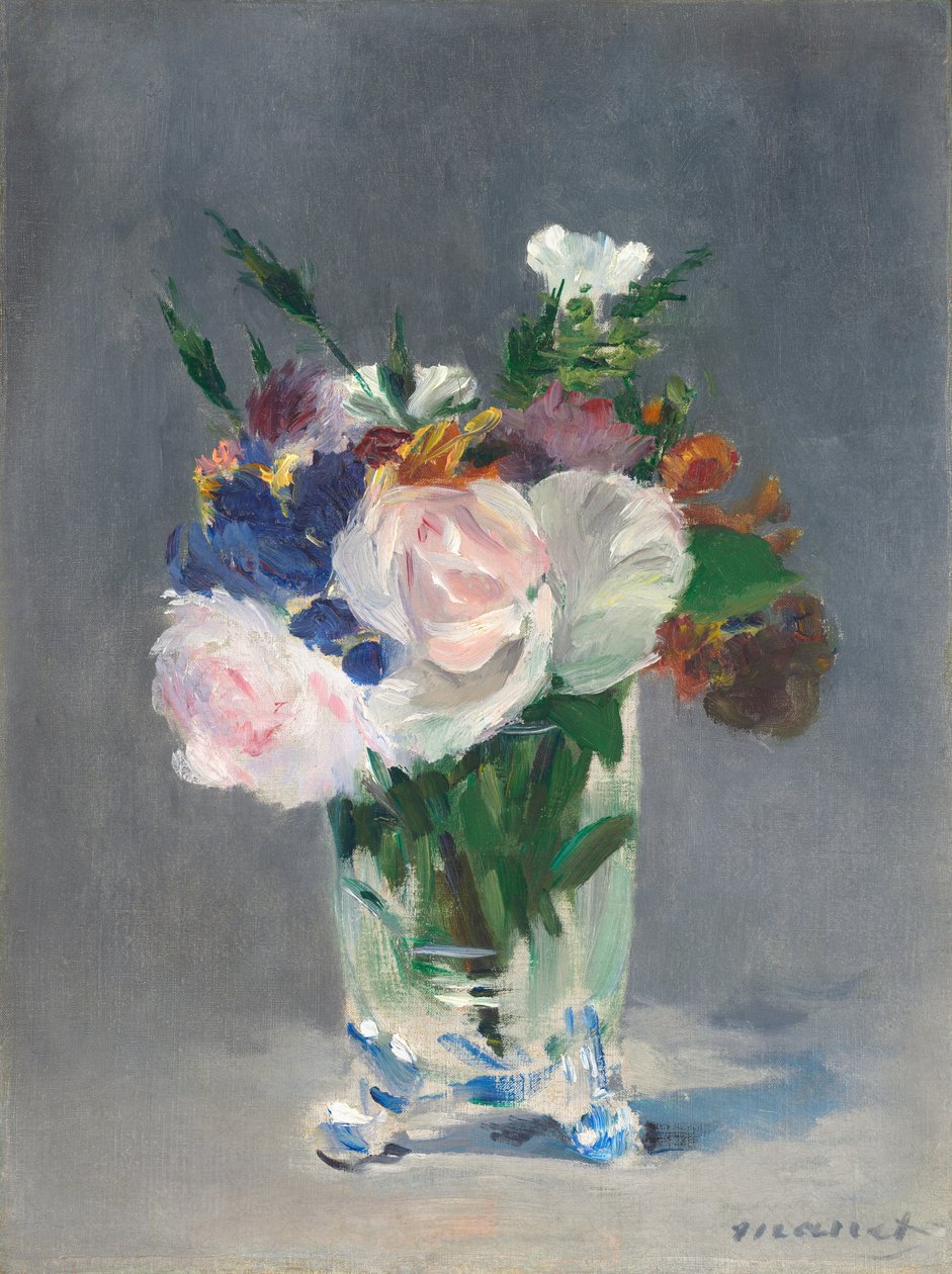 Flowers in a Crystal Vase by Édouard Manet