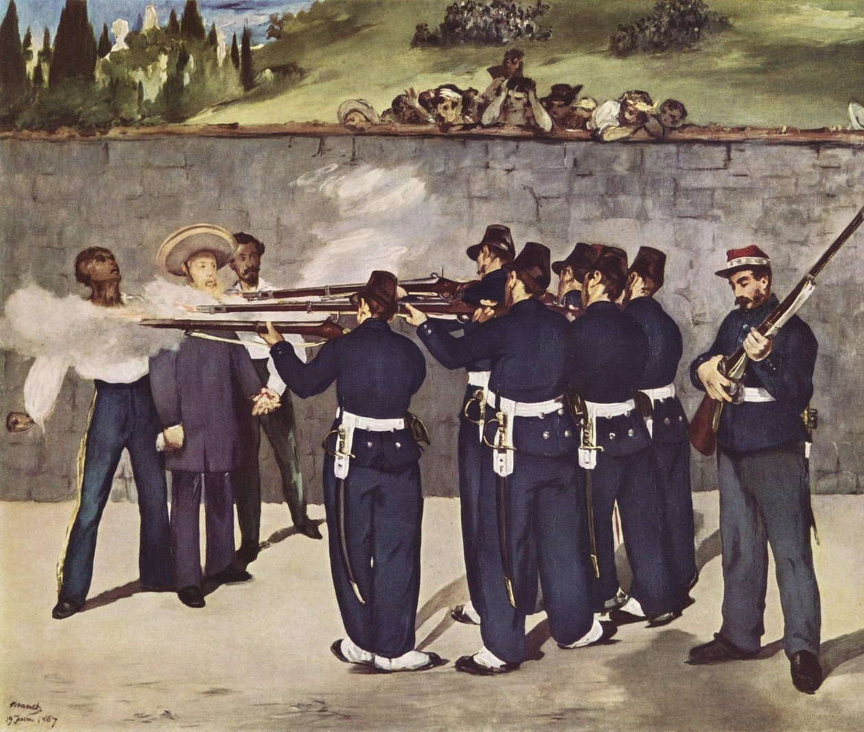 The Execution of Emperor Maximilian of Mexico, June 19, 1867 by Édouard Manet