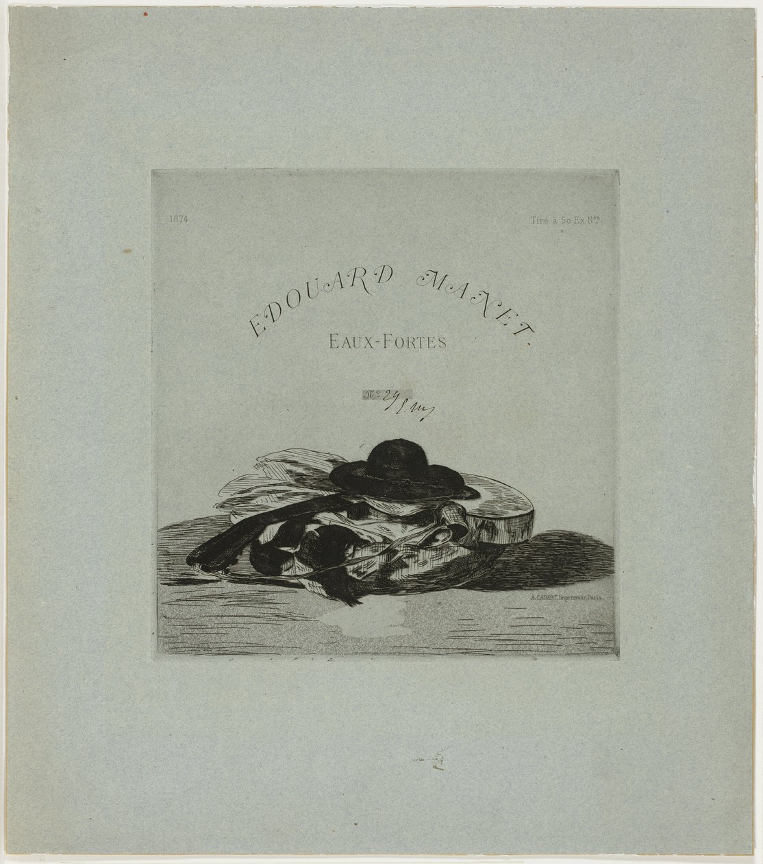 Hat and Guitar, frontispiece for the edition of fourteen etchings by Édouard Manet