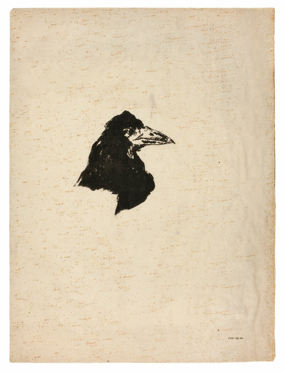 Head of a Raven in Profile, from The Raven by Édouard Manet
