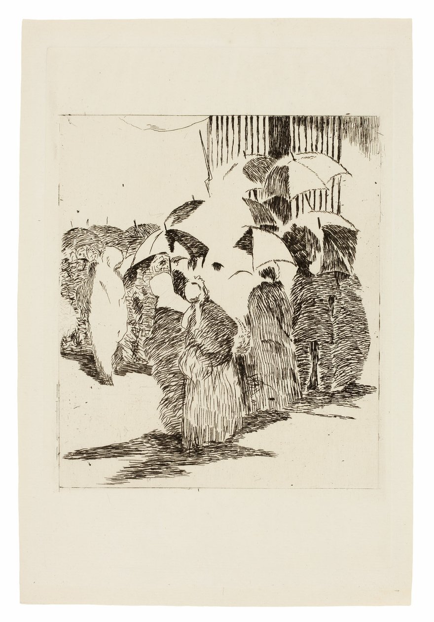 Line in Front of the Butcher Shop by Édouard Manet