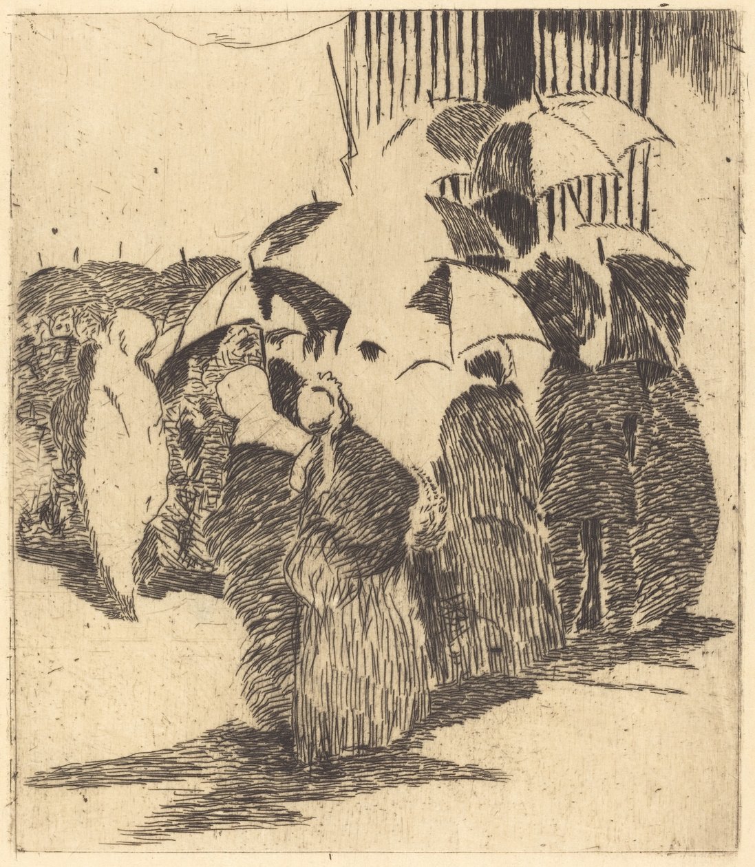 Line in Front of the Butcher Shop by Édouard Manet