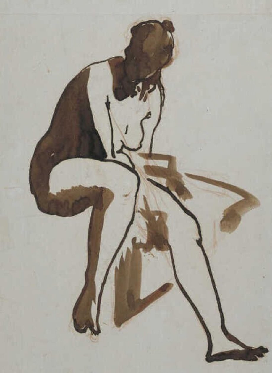 Seated Bather, circa 1858 - 1860 by Édouard Manet