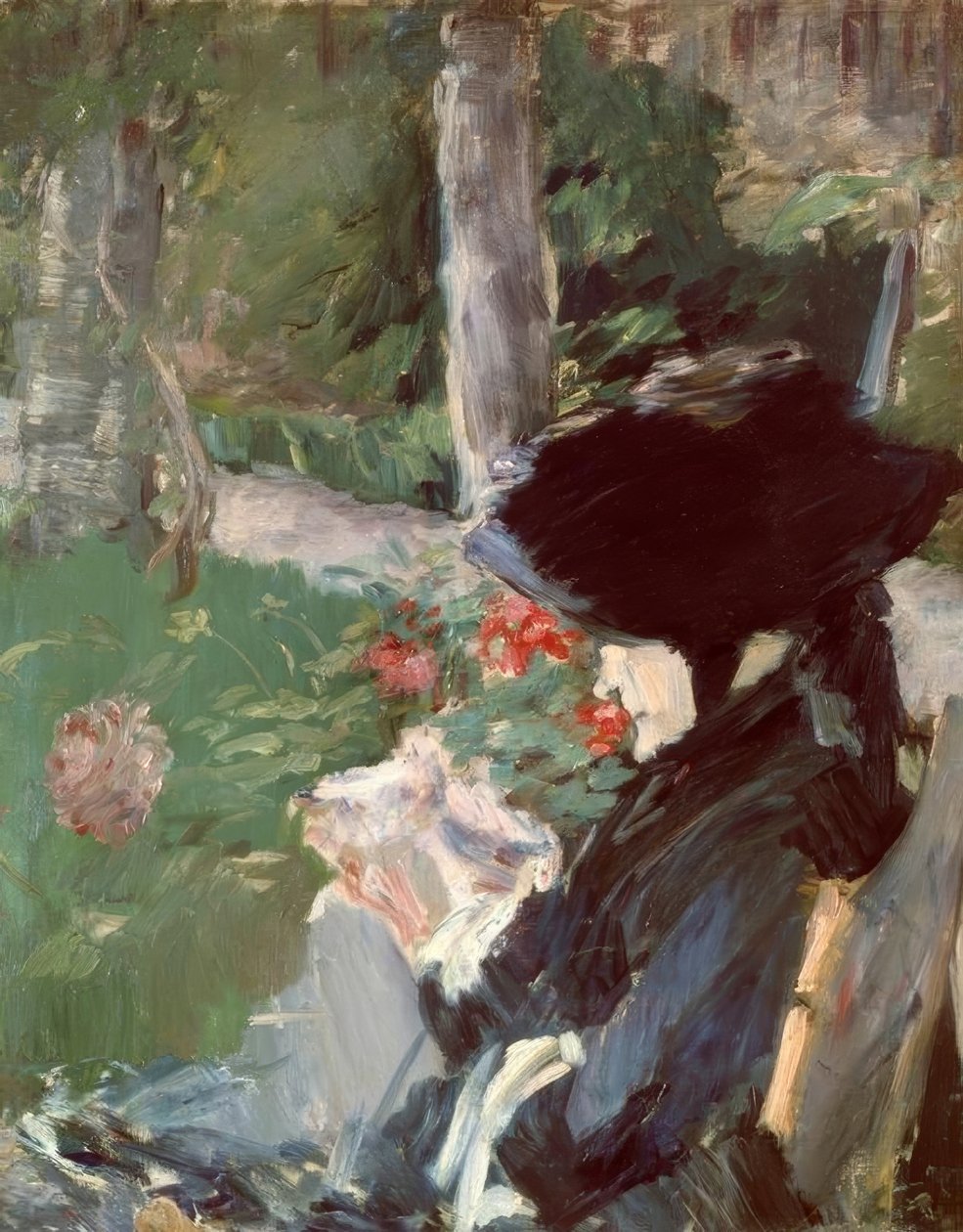 Mme Manet Mother in the Garden of Bellevue by Édouard Manet