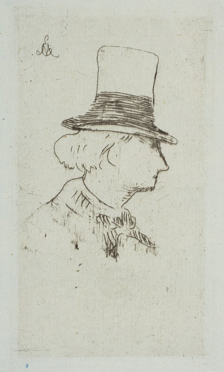 Portrait of Charles Baudelaire in Profile by Édouard Manet