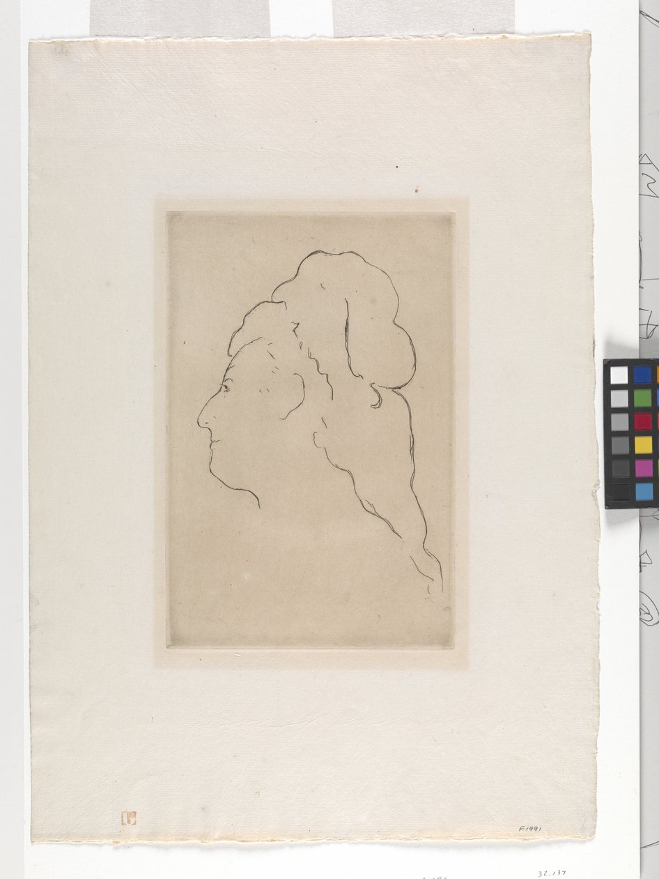 Profile of Eva Gonzales Turned to the Left by Édouard Manet