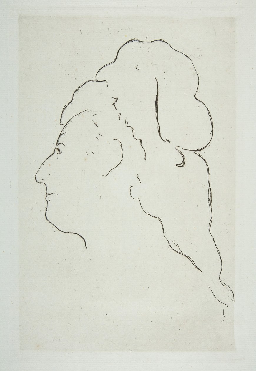 Profile of Eva Gonzales turned to the left, ca. 1870 by Édouard Manet