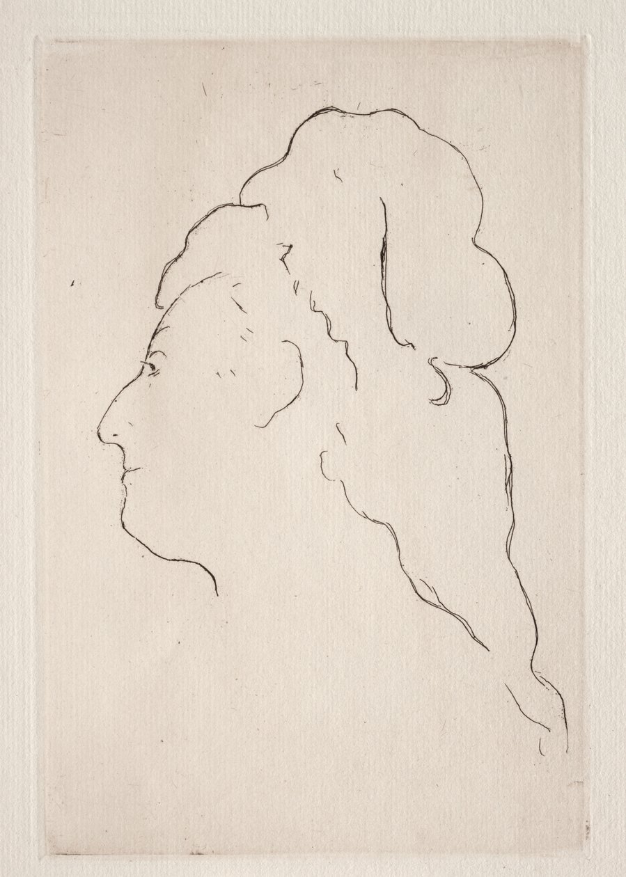 Profile of Eva Gonzalès Turned to the Left by Édouard Manet