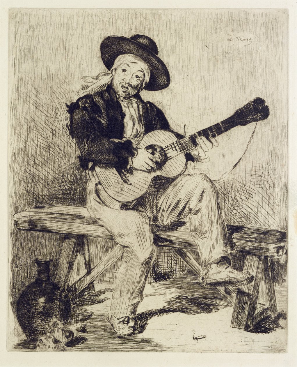 The Guitarist by Édouard Manet
