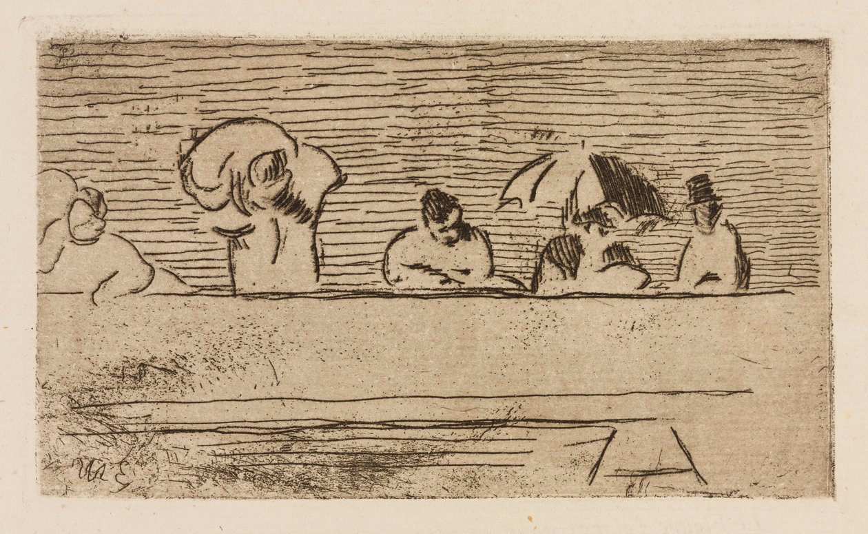 The Parapet of the Bridge, plate 5 from The River by Édouard Manet
