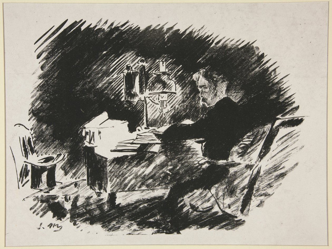 Under the Lamp, first illustration of Mallarmé