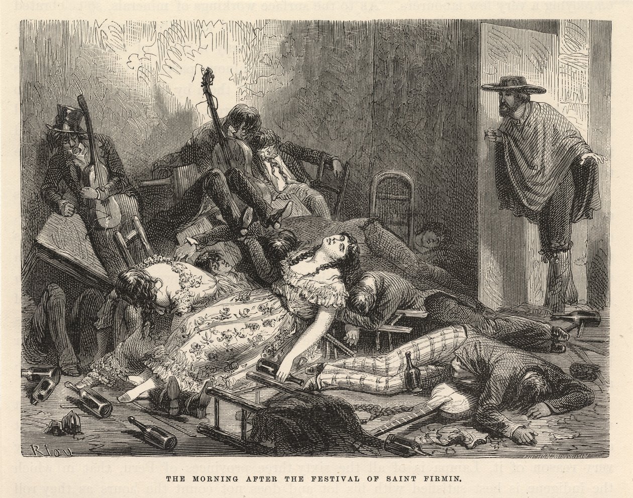 The Morning After the Saint Firmin Festival, New York 1875 by Edouard Riou