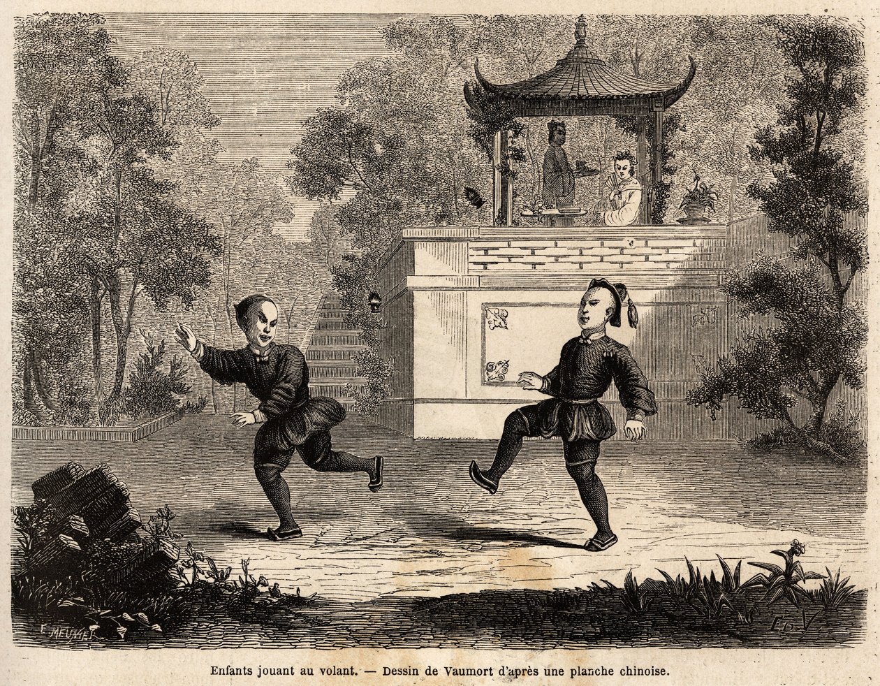 Chinese Children Playing at the Wheel by Edouard Vaumort