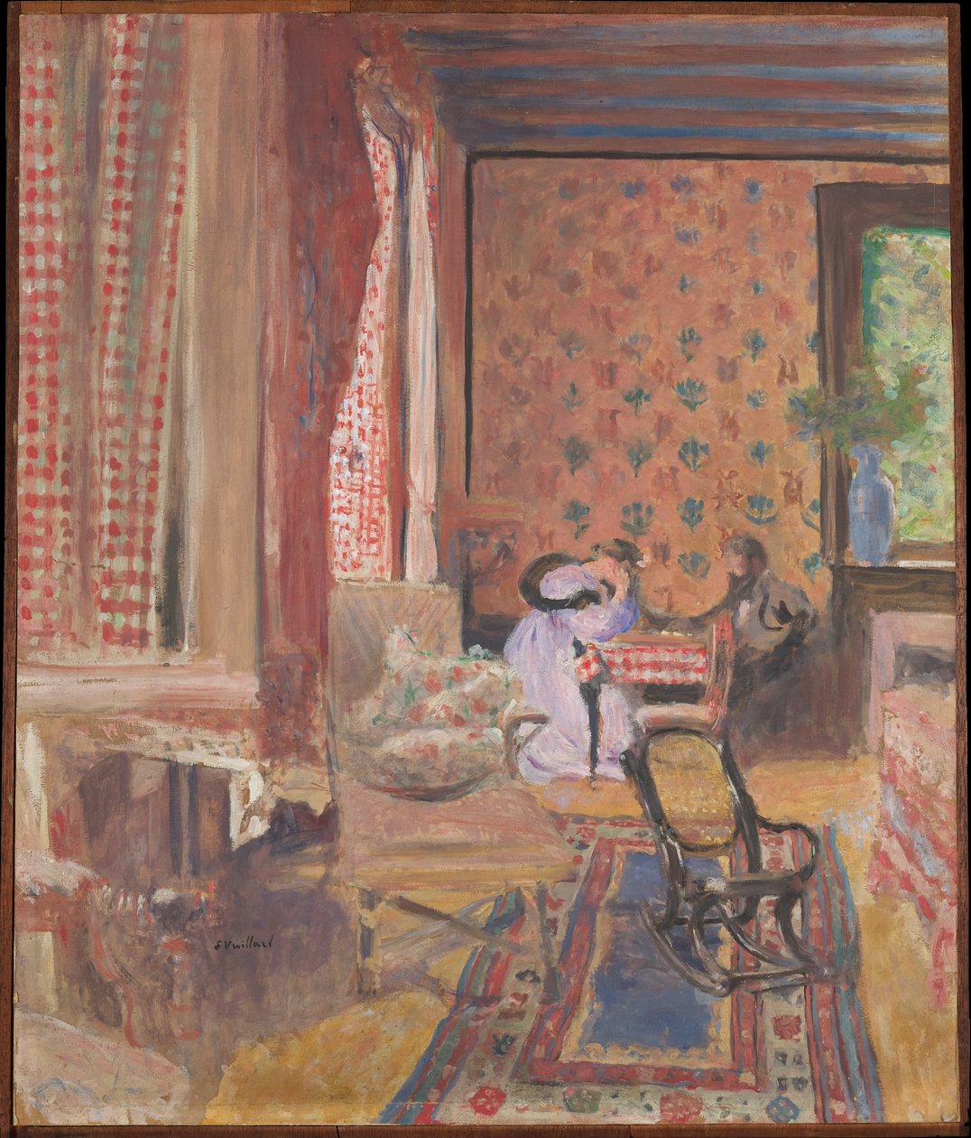 At the Board Game by Edouard Vuillard