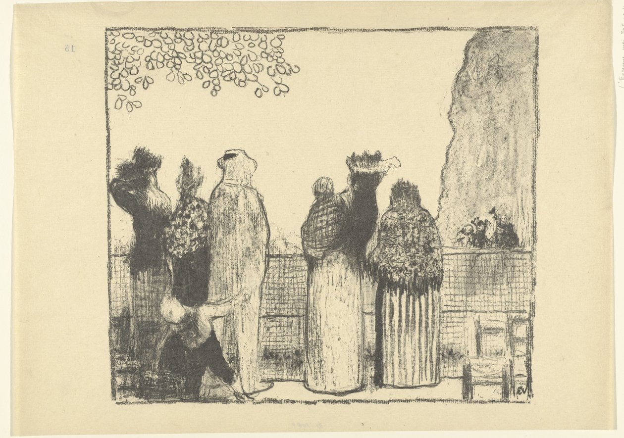 Visitors in the Tuileries in Paris by Edouard Vuillard