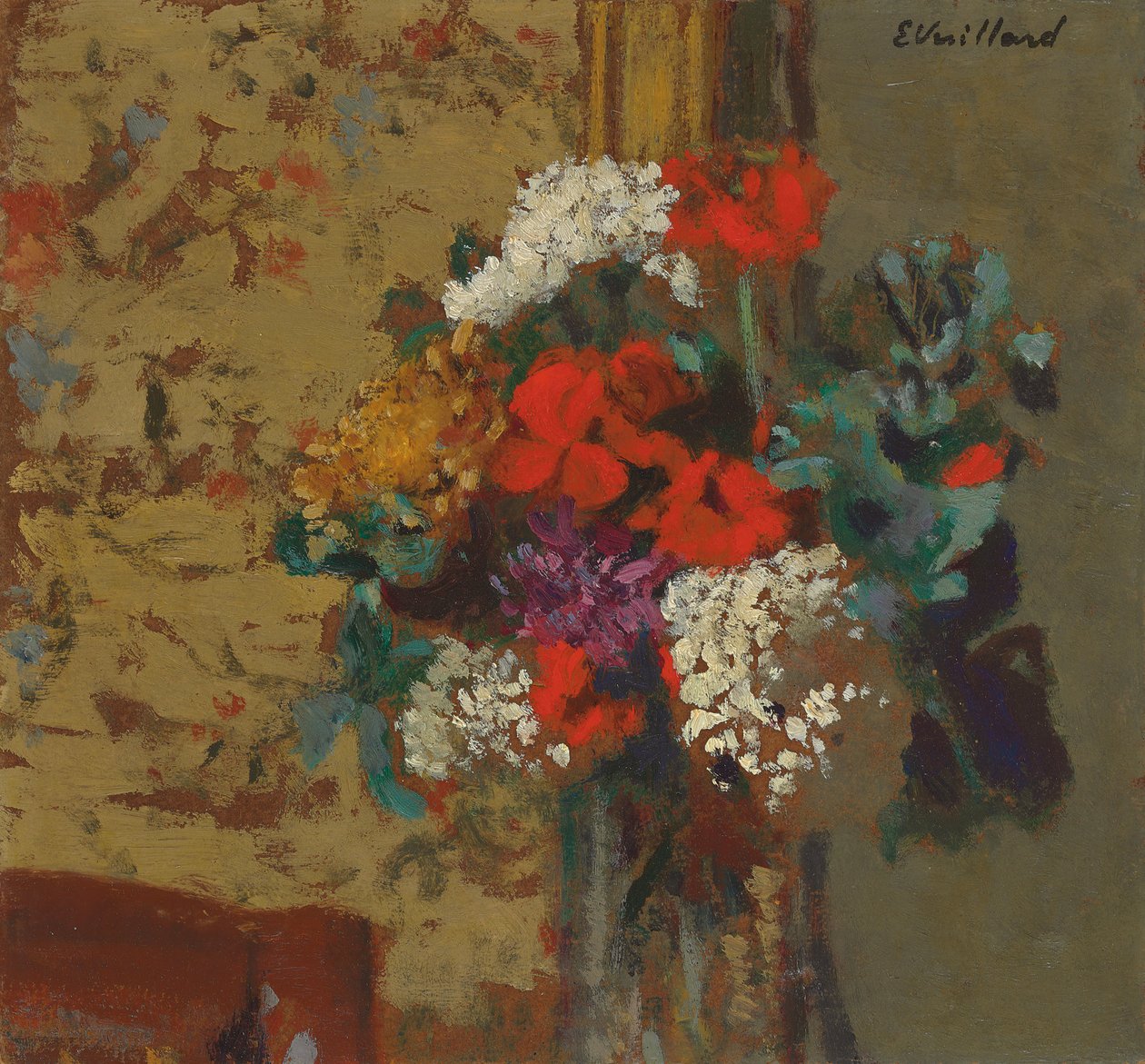 Geraniums and Guelder Roses, c.1910 by Edouard Vuillard
