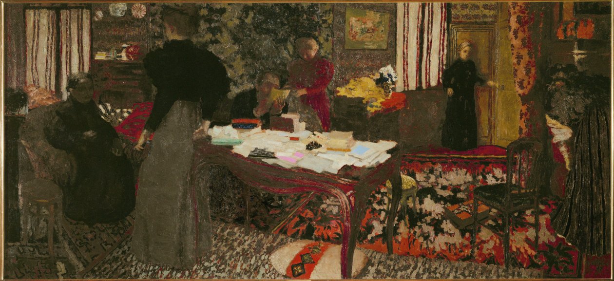Grand Interior with Six Characters by Edouard Vuillard