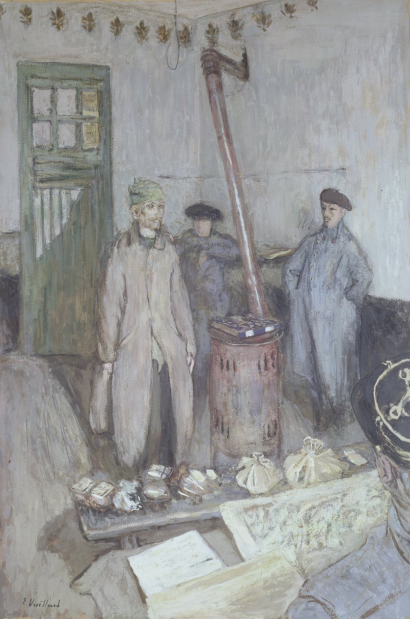 Interrogation of a German Prisoner by a French Officer, 1917 by Edouard Vuillard