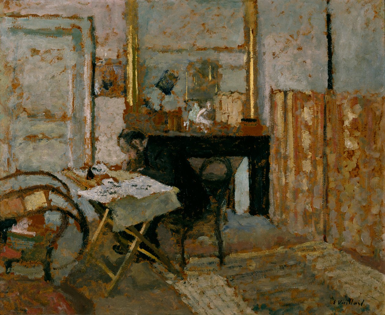 K.X. Roussel Reading, c.1904 by Edouard Vuillard